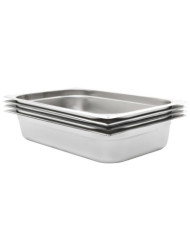 Récipients Gastronorm 4 pcs GN 1/1 100 mm Acier inoxydable | Mobilier & Déco