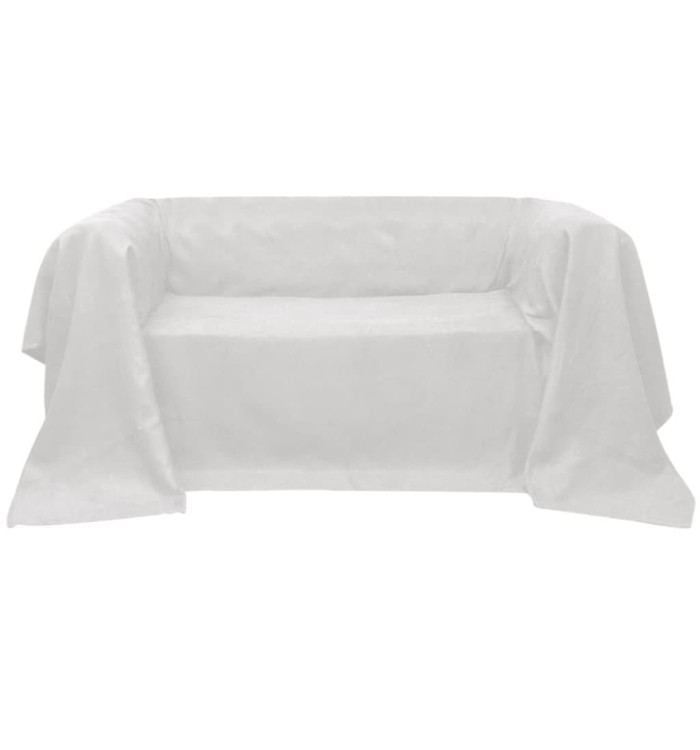 Housse de canapé Micro-suède Crème 140x210 cm | Mobilier & Déco