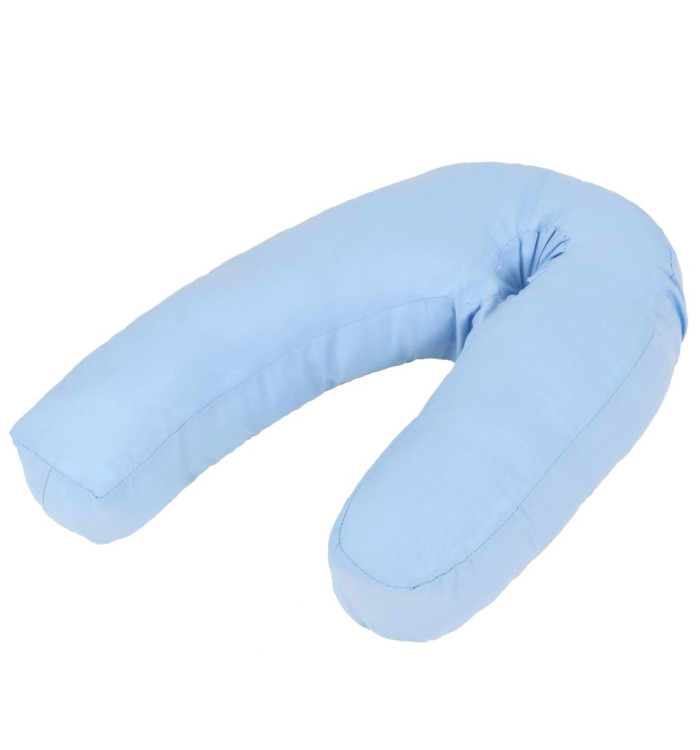 Coussin de grossesse en forme de J 54x(36-43) cm Bleu | Mobilier & Déco