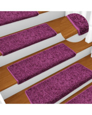 Tapis d'escalier 15 pcs 65x21x4 cm Violet | Mobilier & Déco