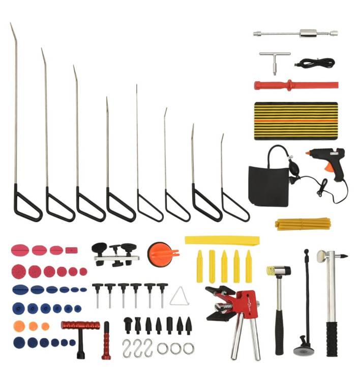 Kit d'outils de débosselage sans peinture 75 pcs | Mobilier & Déco