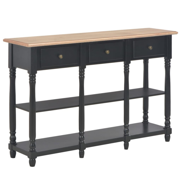 Table console Noir 120x30x76 cm MDF | Mobilier & Déco
