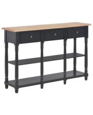 Table console Noir 120x30x76 cm MDF | Mobilier & Déco