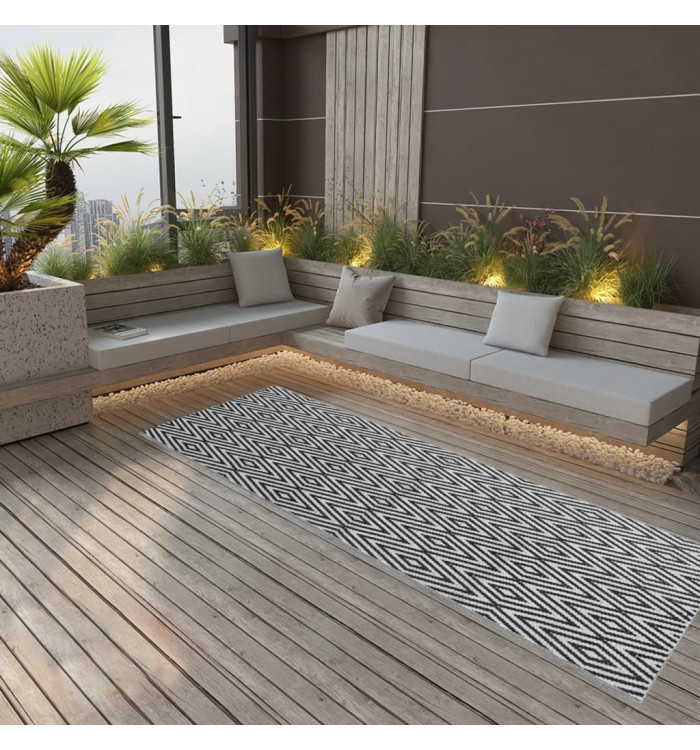 Tapis d'extérieur ARAKIL Noir 80x250 cm PP | Mobilier & Déco