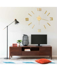 Horloge murale 3D Design moderne Doré 100 cm XXL | Mobilier & Déco