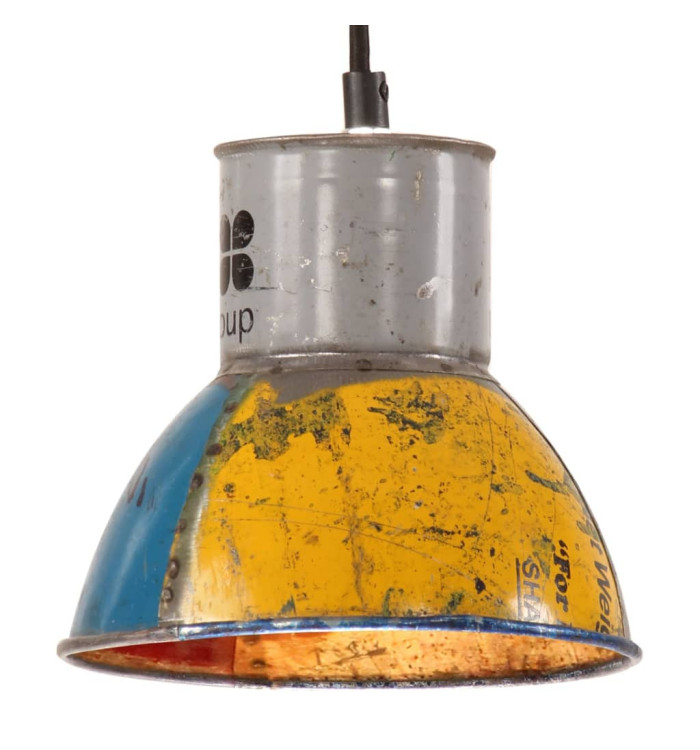 Lampe suspendue industrielle 25 W Multicolore Ronde 17 cm E27 | Mobilier & Déco