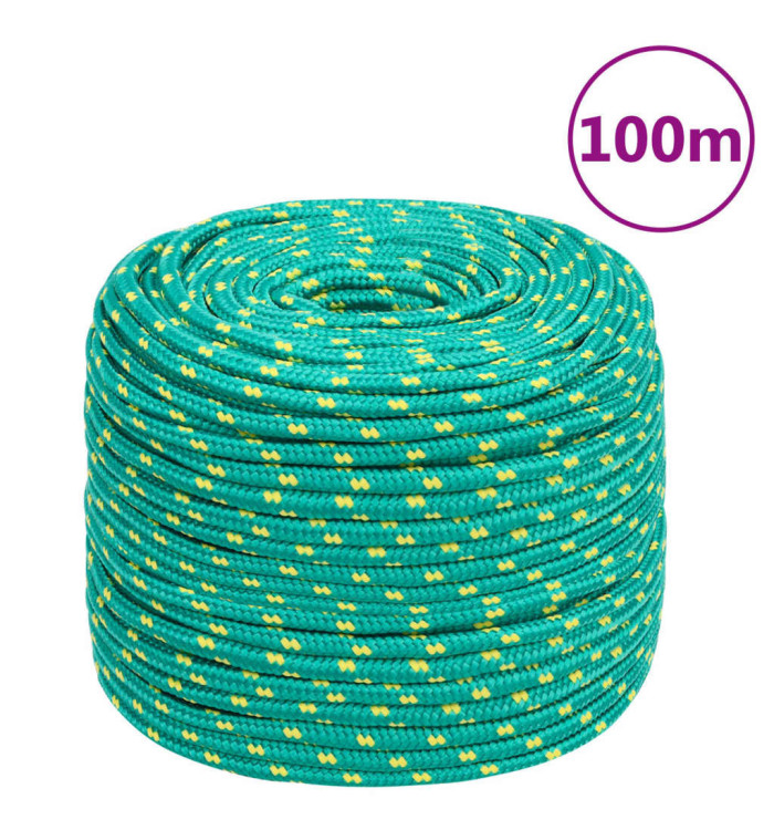 Corde de bateau Vert 8 mm 100 m Polypropylène | Mobilier & Déco