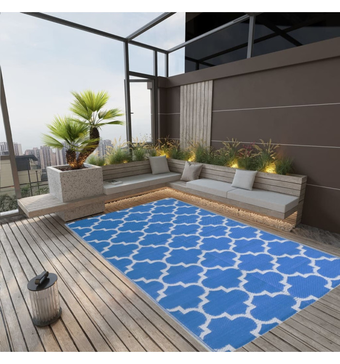 Tapis d'extérieur ARAKIL Bleu 190x290 cm PP | Mobilier & Déco