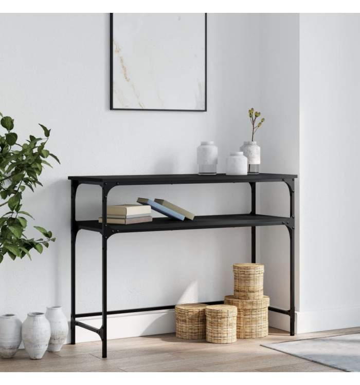 Table console noir 100x35,5x75 cm bois d'ingénierie | Mobilier & Déco