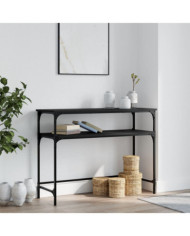 Table console noir 100x35,5x75 cm bois d'ingénierie | Mobilier & Déco