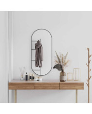 Miroir mural Noir 100x45 cm Ovale | Mobilier & Déco