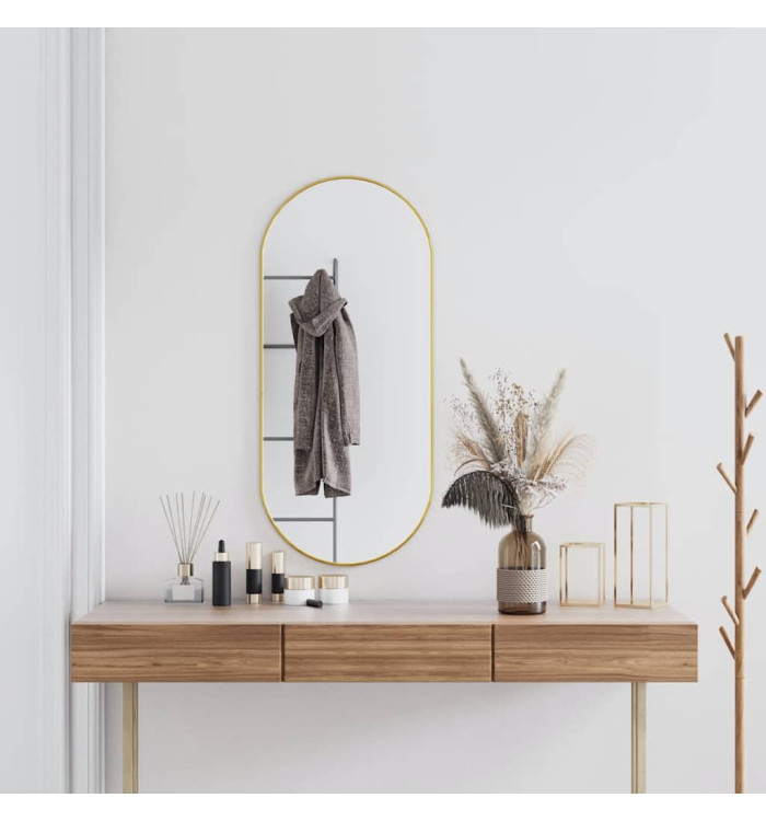 Miroir mural Doré 100x45 cm Ovale | Mobilier & Déco
