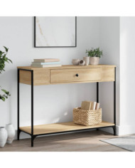 Table console chêne sonoma 100x34,5x75 cm bois d'ingénierie | Mobilier & Déco