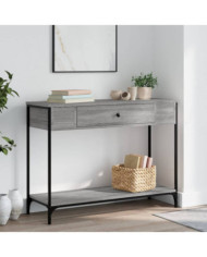 Table console sonoma gris 100x34,5x75 cm bois d'ingénierie | Mobilier & Déco