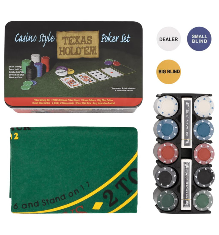 Jeu de jetons de poker 200 pcs 4 g | Mobilier & Déco