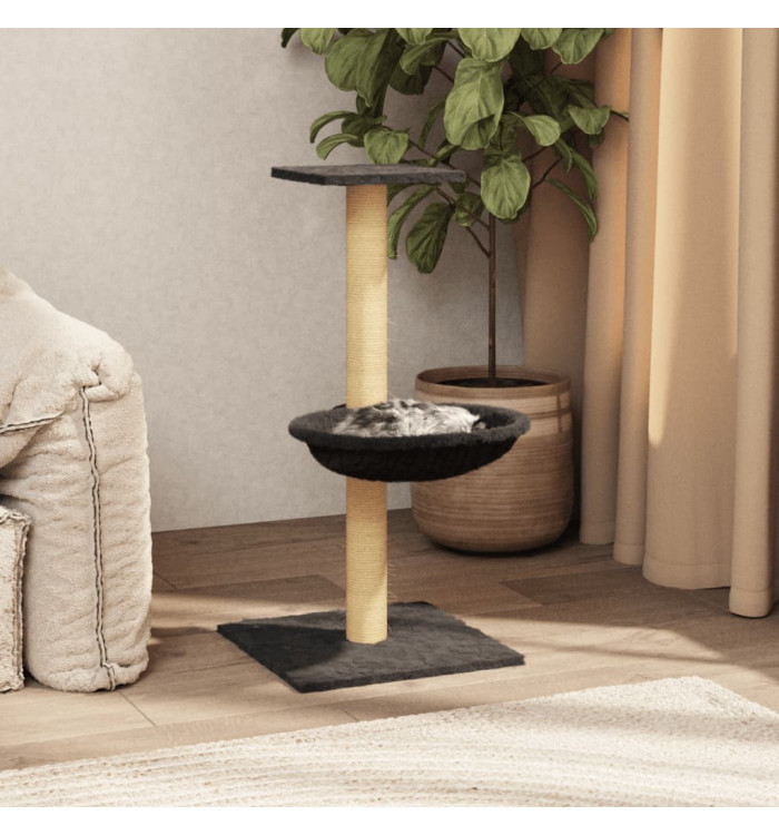 Arbre à chat avec griffoir en sisal Gris foncé 74 cm | Mobilier & Déco