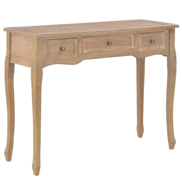 Table de console et coiffeuse avec 3 tiroirs Marron | Mobilier & Déco