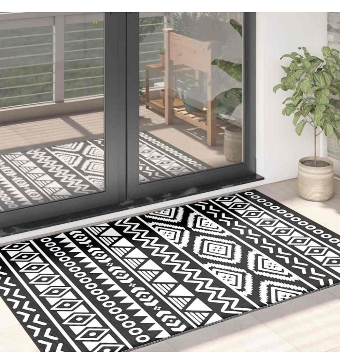 Tapis d'extérieur ARAKIL Noir 120x180 cm PP | Mobilier & Déco