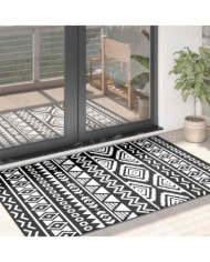 Tapis d'extérieur ARAKIL Noir 120x180 cm PP | Mobilier & Déco