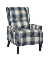 Fauteuil inclinable de massage Bleu Tissu | Mobilier & Déco