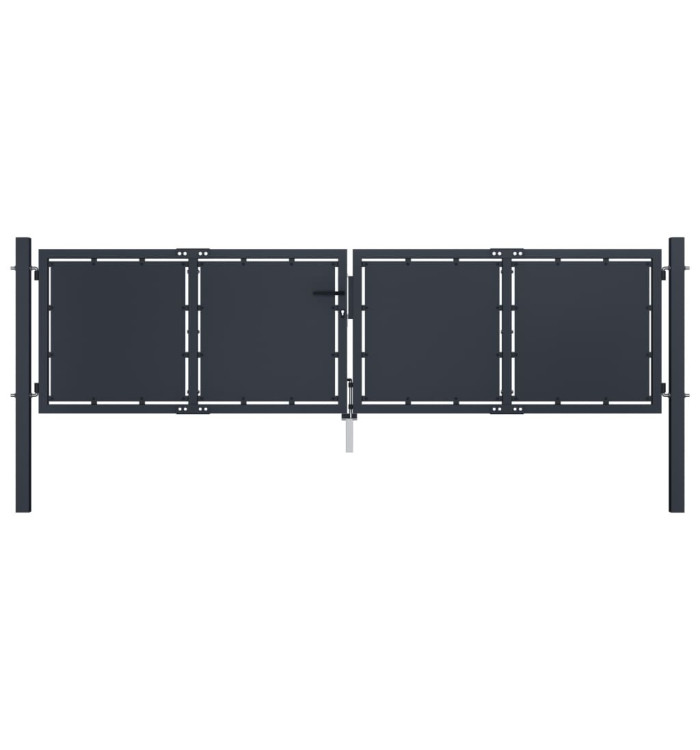 Portail de jardin Acier 300 x 75 cm Anthracite | Mobilier & Déco