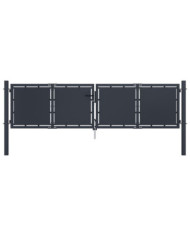 Portail de jardin Acier 300 x 75 cm Anthracite | Mobilier & Déco