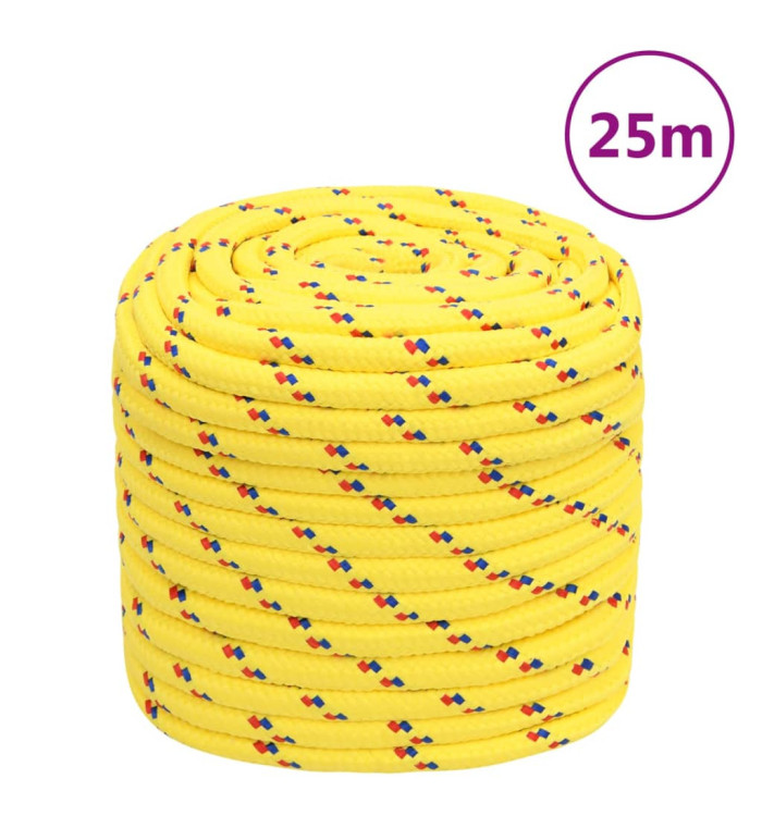 Corde de bateau Jaune 16 mm 25 m Polypropylène | Mobilier & Déco