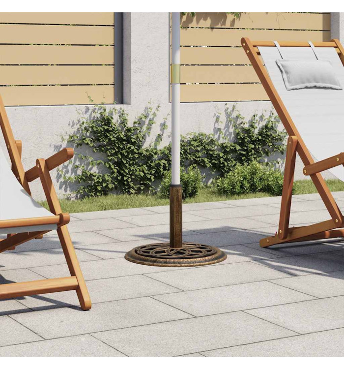 Socle de parasol Bronze 44x44x31 cm Fonte | Mobilier & Déco