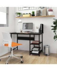 Bureau d'ordinateur Noir 105x55x72 cm MDF et métal | Mobilier & Déco