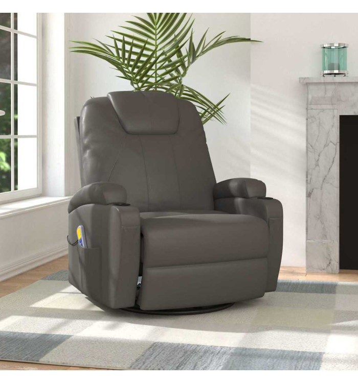 Fauteuil à bascule de massage Anthracite Similicuir | Mobilier & Déco