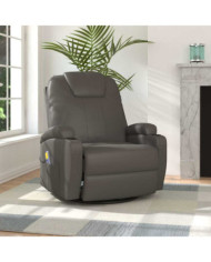 Fauteuil à bascule de massage Anthracite Similicuir | Mobilier & Déco