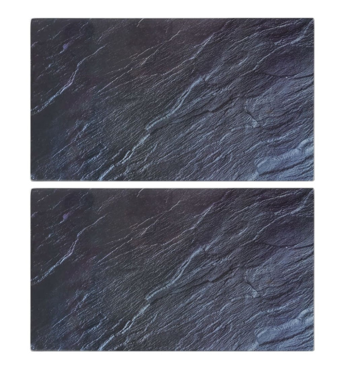 Planches à découper 2pcs motif de pierre naturelle Verre trempé | Mobilier & Déco