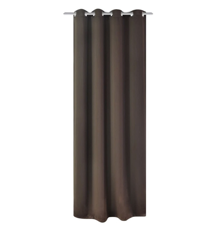 Rideau occultant avec œillets métalliques 270 x 245 cm Marron | Mobilier & Déco