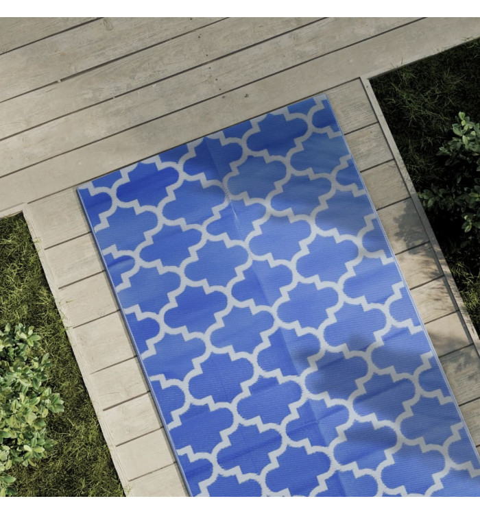 Tapis d'extérieur ARAKIL bleu 80x150 cm PP | Mobilier & Déco