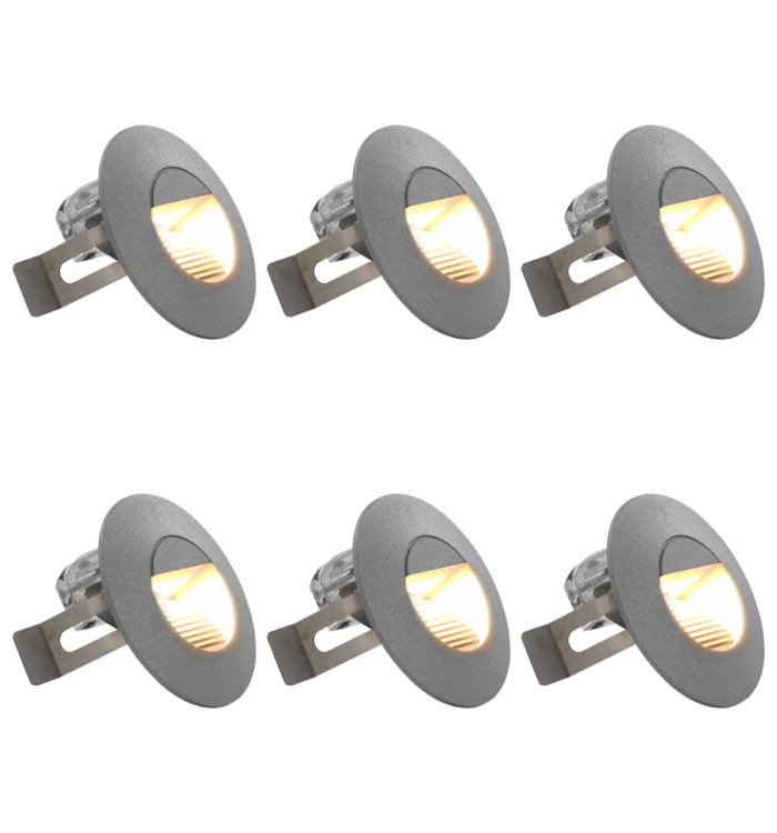 Appliques murales LED d'extérieur 6 pcs 5 W Argenté Rond | Mobilier & Déco