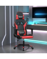 Chaise de jeu Noir et rouge Similicuir | Mobilier & Déco