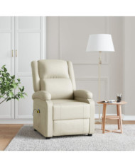 Fauteuil de massage blanc crème similicuir | Mobilier & Déco