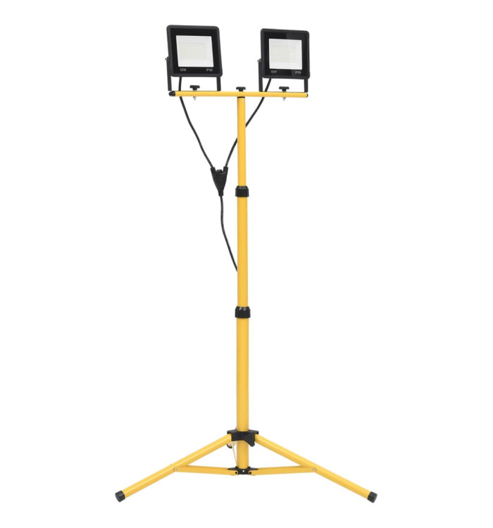 Projecteur à LED avec trépied 2x50 W Blanc froid | Mobilier & Déco
