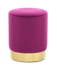 Tabouret Violet et doré Velours | Mobilier & Déco