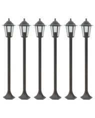 Lampe de jardin à piquet 6 pcs E27 110 cm Aluminium Bronze | Mobilier & Déco