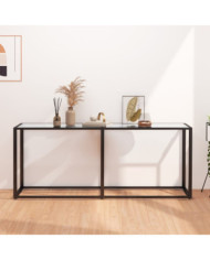 Table console Transparent 180x35x75,5 cm Verre trempé | Mobilier & Déco