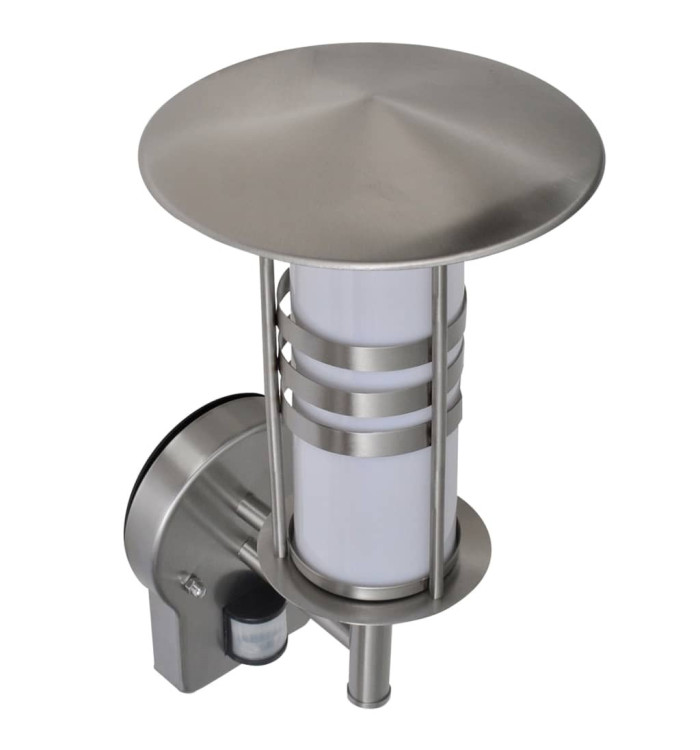 Lampe murale avec capteur Acier inoxydable Forme de pagode | Mobilier & Déco