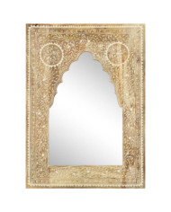Miroir peint à la main 40x55 cm Bois de manguier solide | Mobilier & Déco