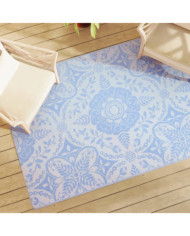 Tapis d'extérieur ARAKIL bleu azuré 140x200 cm PP | Mobilier & Déco