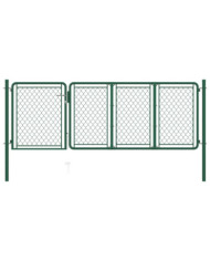 Portail de jardin Acier 100x350 cm Vert | Mobilier & Déco