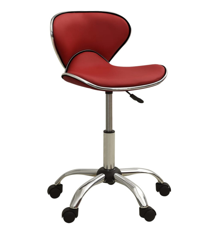 Tabouret de salon et spa Rouge bordeaux Similicuir | Mobilier & Déco