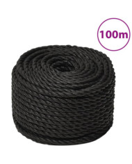 Corde de travail Noir 24 mm 100 m polypropylène | Mobilier & Déco