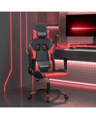 Chaise de jeu de massage Noir et rouge Similicuir | Mobilier & Déco