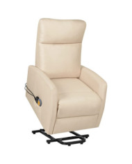 Fauteuil de massage Crème Tissu | Mobilier & Déco