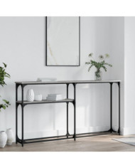 Table console sonoma gris 145x22,5x75 cm bois d'ingénierie | Mobilier & Déco